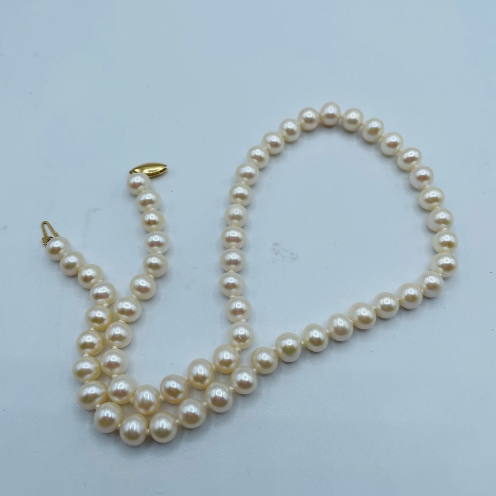 Lovely real pearl necklace 0.6cmpearl